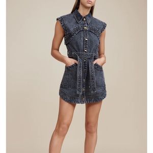 Acler Dark Wash Denim Mini Dress